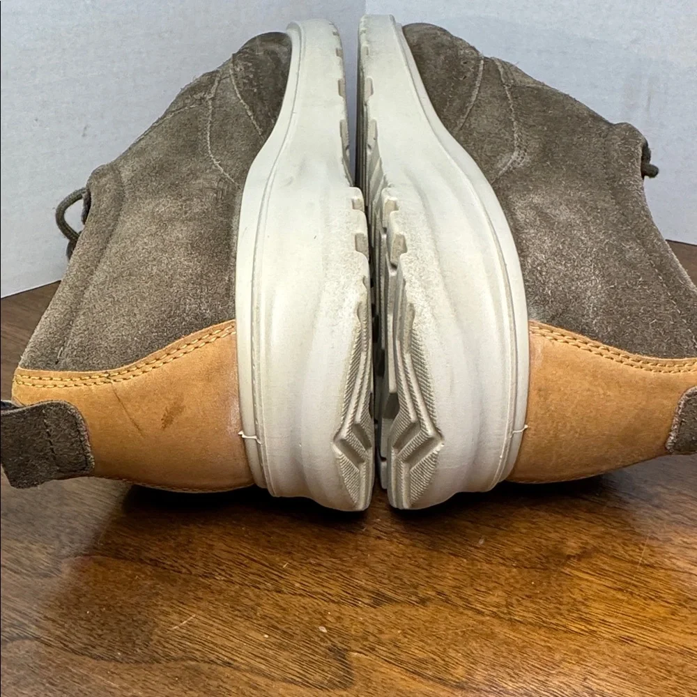 Ecco Mens Hybrid Wingtip Tie Suede Oxford Shoes Sneakers, Grey Brown, sz 43 / 9